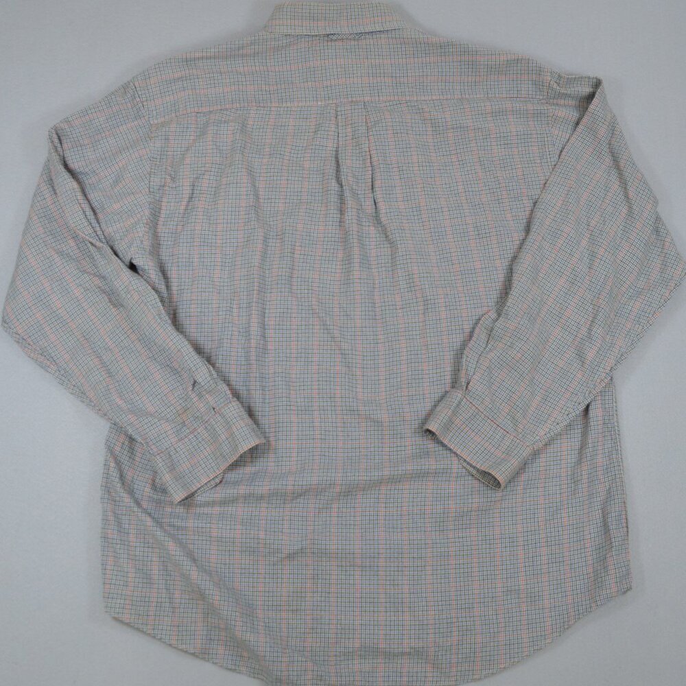 π§’ Tommy Hilfiger Crest Logo Plaid Button Down Shirt Menβs L Preppy - Picture 8 of 10